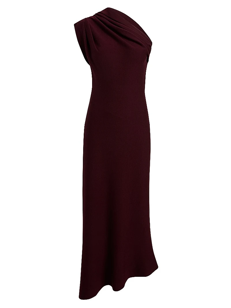 Coast Wool-Blend One-Shoulder Gown