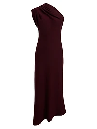 Coast Wool-Blend One-Shoulder Gown