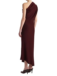Coast Wool-Blend One-Shoulder Gown