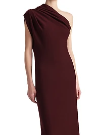 Coast Wool-Blend One-Shoulder Gown