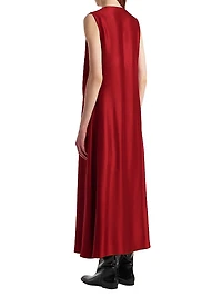 Syd Pleated-Front Sleeveless Maxi Dress