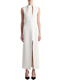 Lowen Front-Slit Sleeveless Column Gown