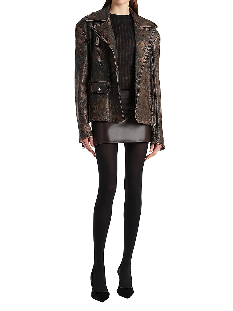 Jett Leather Miniskirt