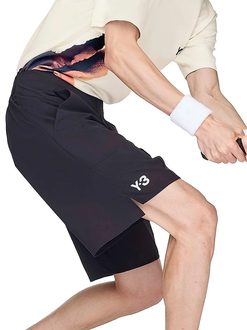 Y-3 Ergo Pleated Tennis Shorts