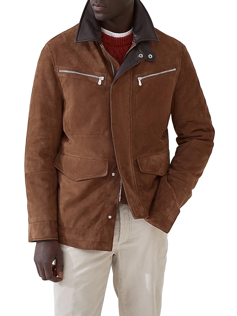 Suede Field Jacket with Thermore Padding