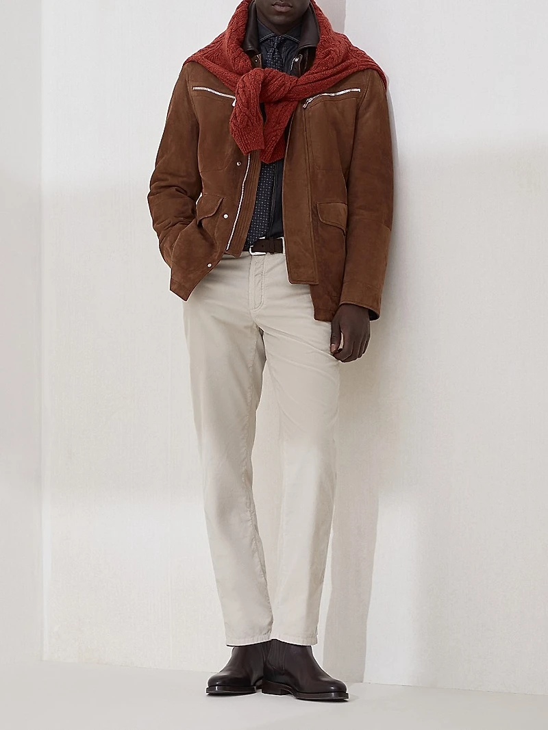 Suede Field Jacket with Thermore Padding