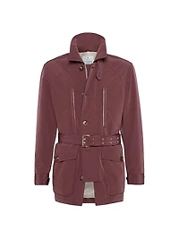 Bonded Nylon Belted Safari Jacket