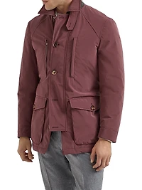 Bonded Nylon Belted Safari Jacket
