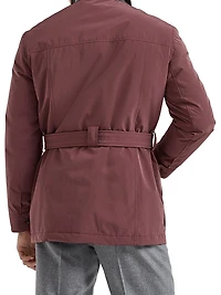 Bonded Nylon Belted Safari Jacket