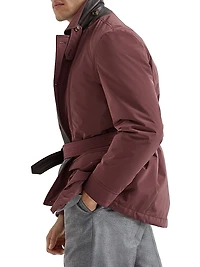 Bonded Nylon Belted Safari Jacket