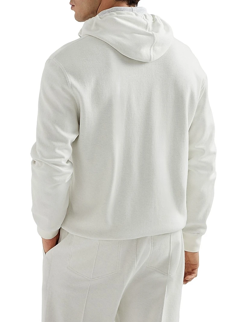 Cashmere Blend French Terry Double Cloth Sweatshirt
