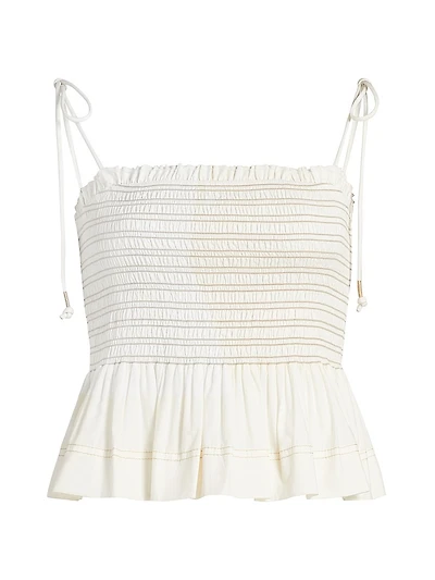 Ophelia Cotton Smocked Top