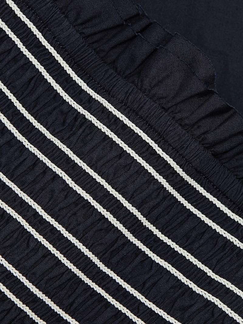 Kaela Cotton Striped Midi-Dress