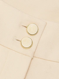 Devina Pleated Stretch-Cotton Shorts