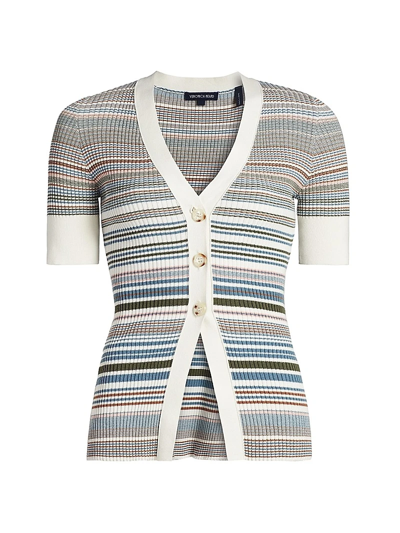Fawne Cotton Stripe Cardigan