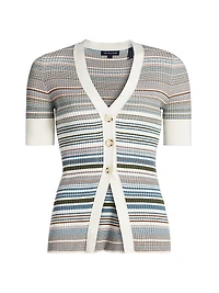 Fawne Cotton Stripe Cardigan
