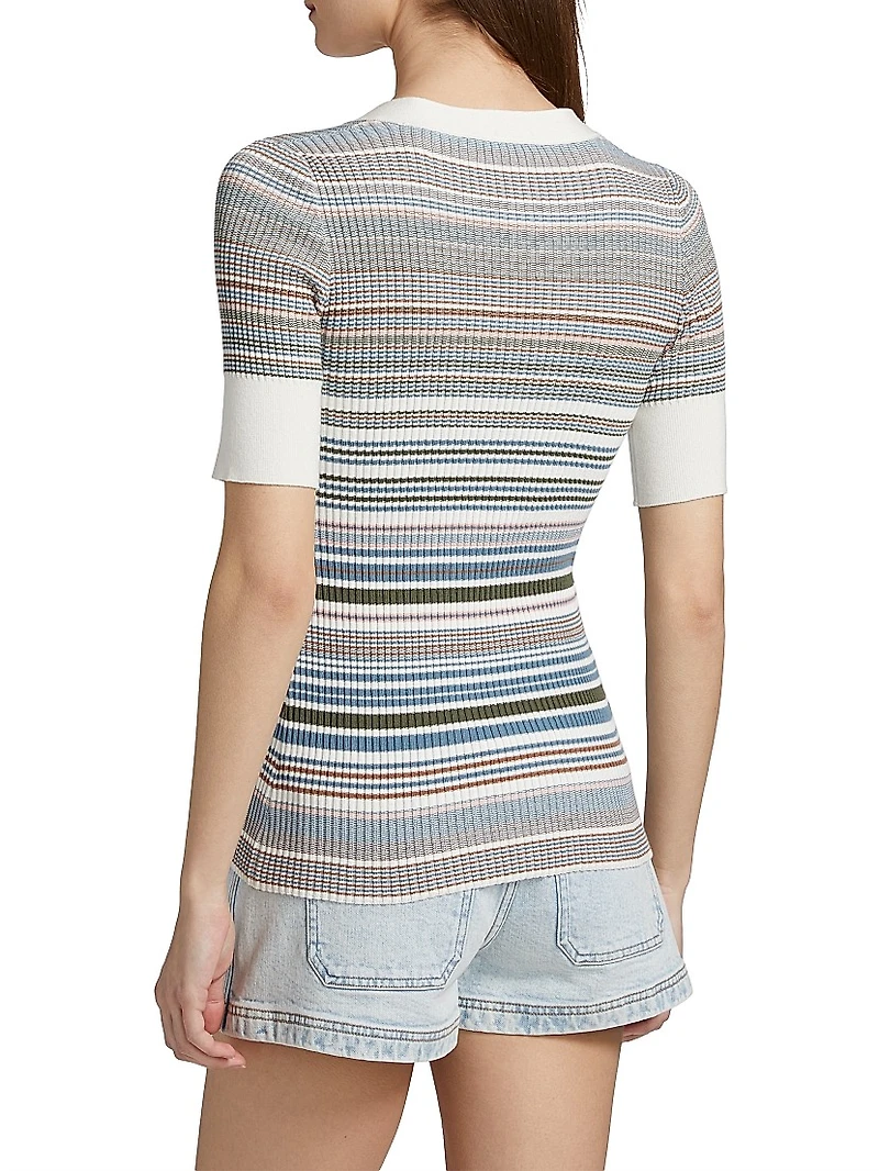 Fawne Cotton Stripe Cardigan