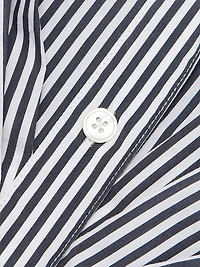 Haydon Striped Button-Front Midi-Dress