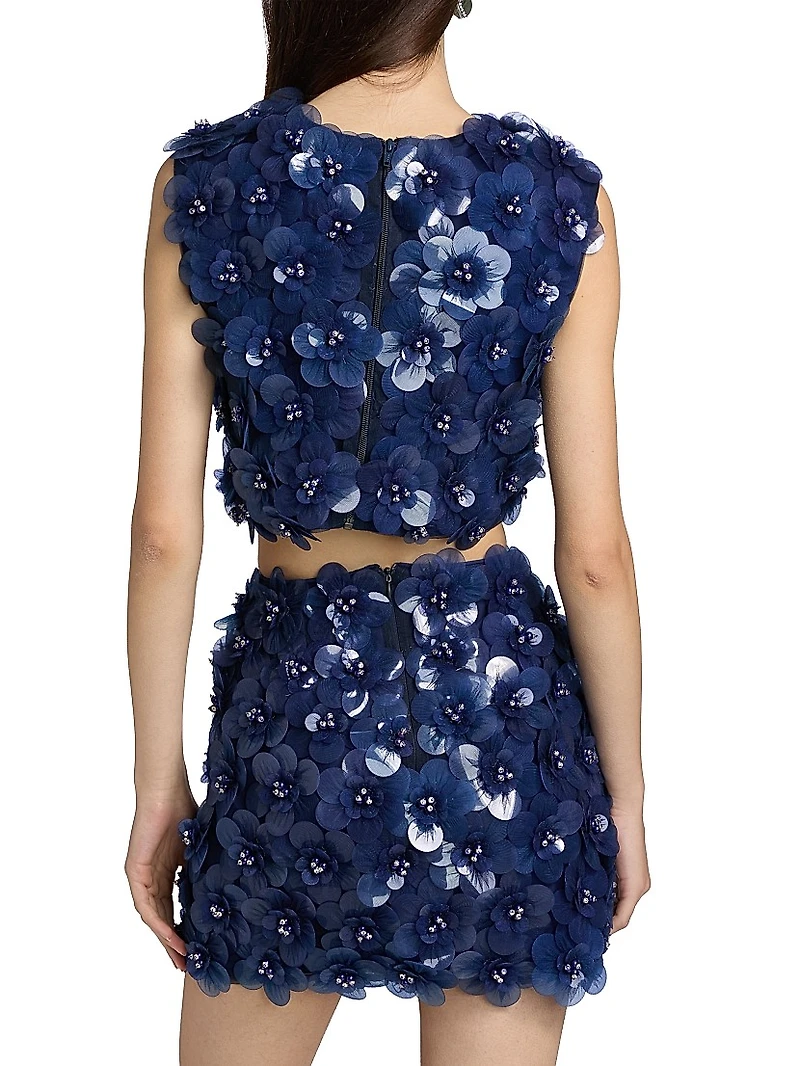 Identity Melanie Floral Appliqué Top