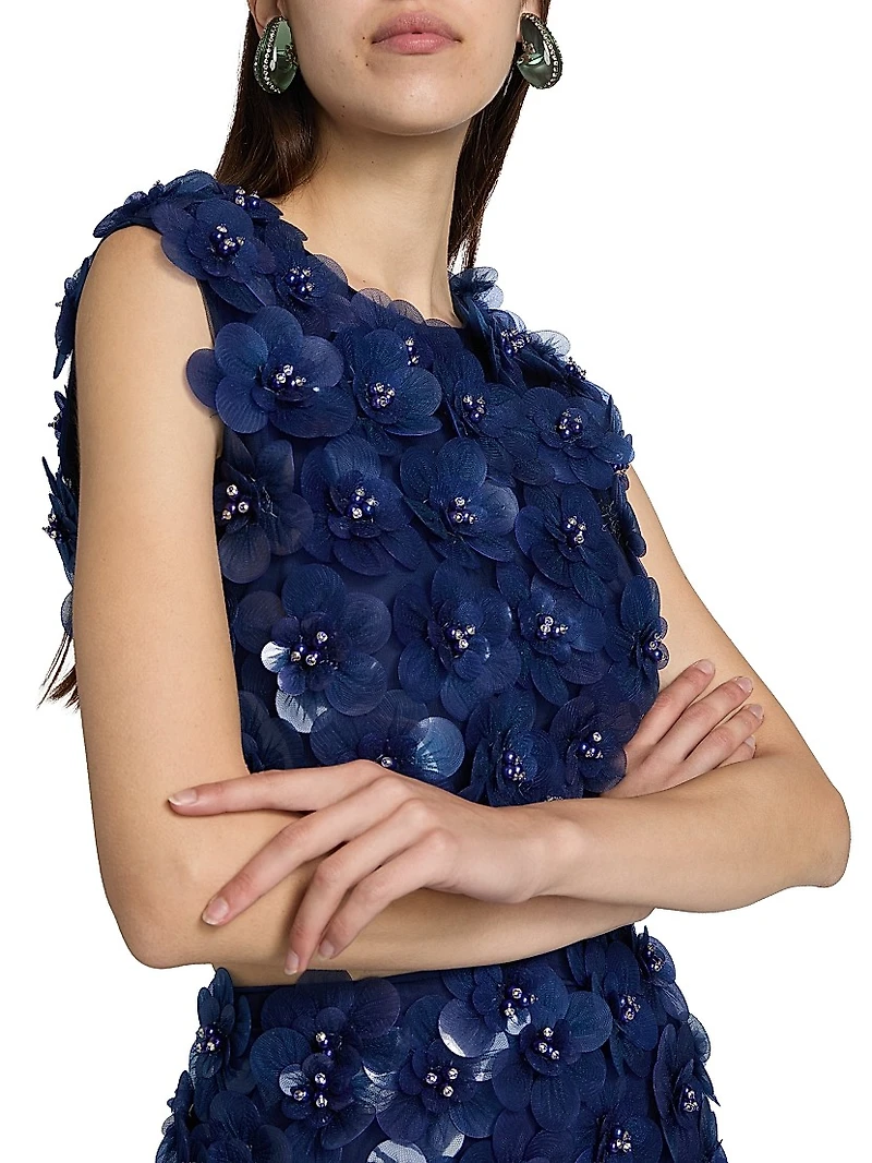 Identity Melanie Floral Appliqué Top