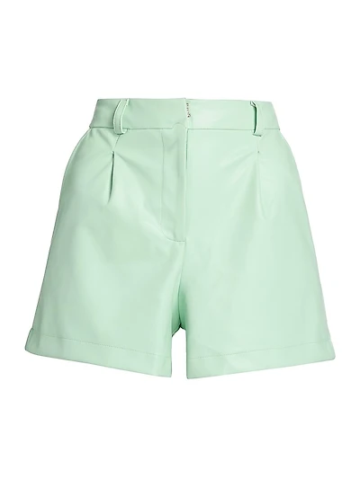 Identity Noelle Tailored Faux Leather Shorts