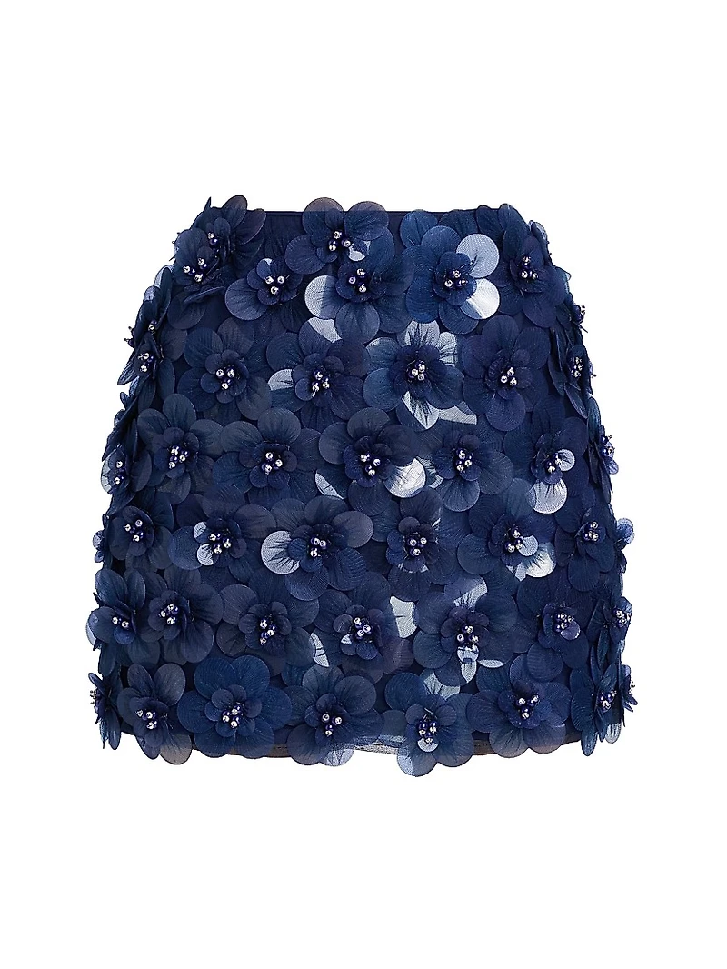 Identity Paula Floral Appliqué Miniskirt