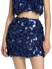 Identity Paula Floral Appliqué Miniskirt