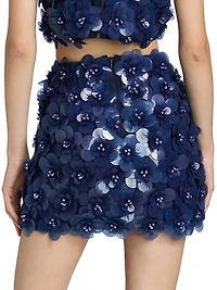 Identity Paula Floral Appliqué Miniskirt