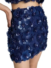 Identity Paula Floral Appliqué Miniskirt