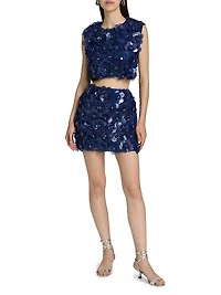 Identity Paula Floral Appliqué Miniskirt