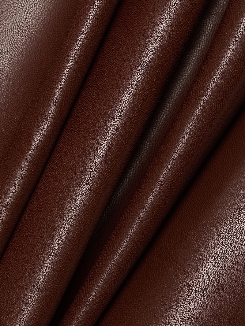 Katty Faux Leather Midi-Skirt