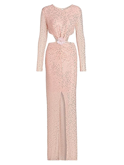 Identity Valentina Embellished Sheer Lace Dress