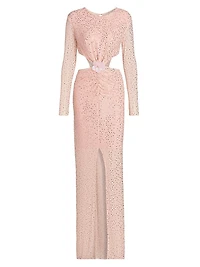 Identity Valentina Embellished Sheer Lace Dress