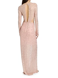 Identity Valentina Embellished Sheer Lace Dress