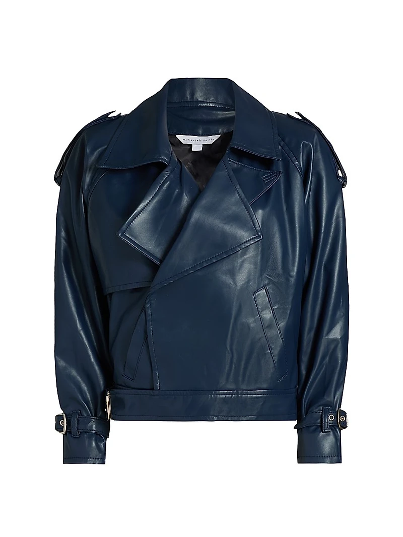 Identity Giorgia Faux Leather Biker Jacket