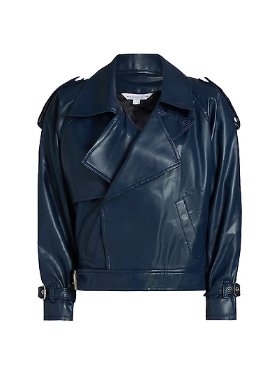 Identity Giorgia Faux Leather Biker Jacket
