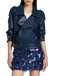 Identity Giorgia Faux Leather Biker Jacket
