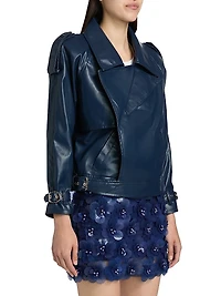 Identity Giorgia Faux Leather Biker Jacket