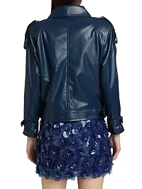 Identity Giorgia Faux Leather Biker Jacket