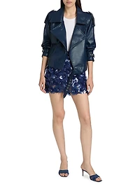 Identity Giorgia Faux Leather Biker Jacket