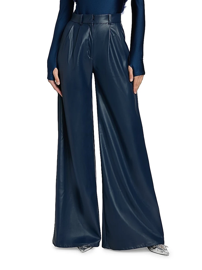 Identity Giulia Faux Leather High-Rise Pants