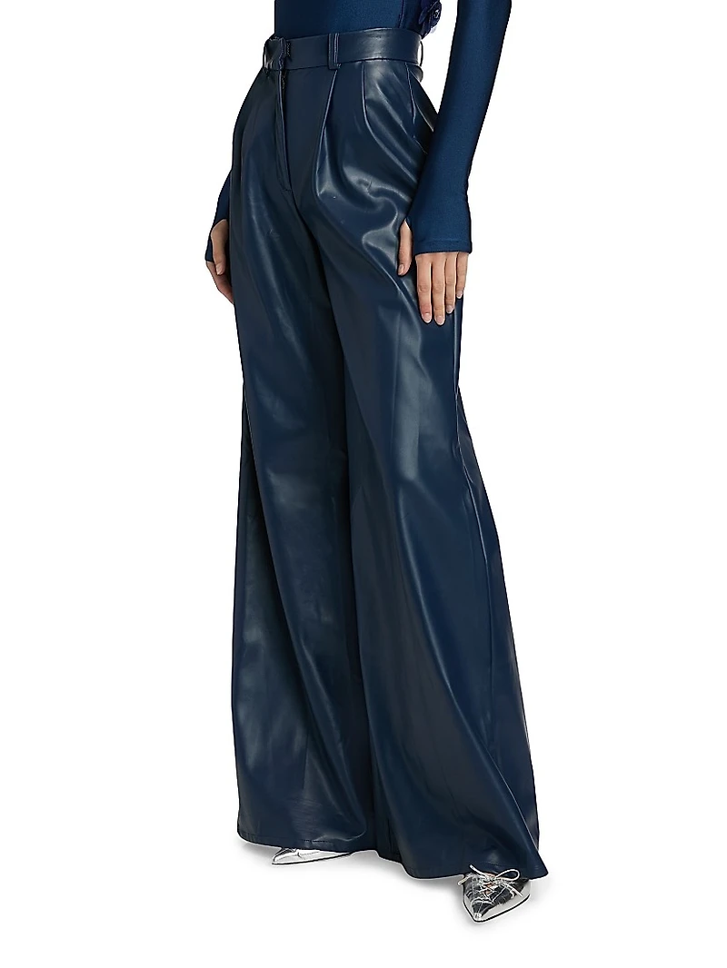 Identity Giulia Faux Leather High-Rise Pants
