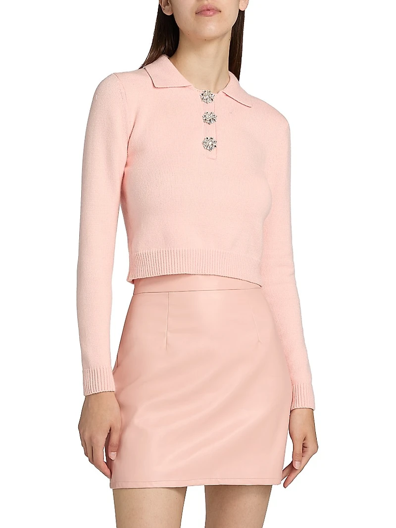 Identity Lilly Embellished Polo Sweater