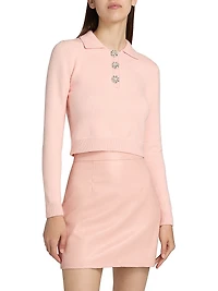 Identity Lilly Embellished Polo Sweater