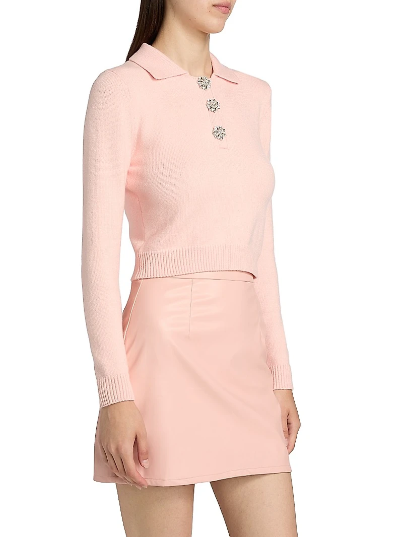 Identity Lilly Embellished Polo Sweater