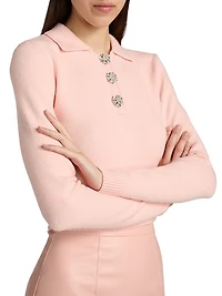 Identity Lilly Embellished Polo Sweater