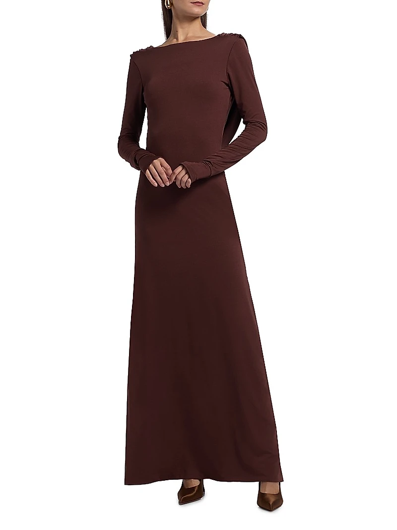 Naomi Boatneck Maxi Dress