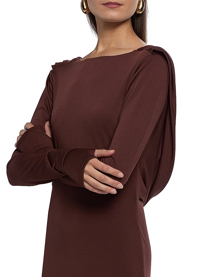 Naomi Boatneck Maxi Dress