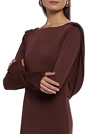 Naomi Boatneck Maxi Dress