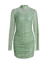 Claudia Ress Embellished Ruched Minidress
